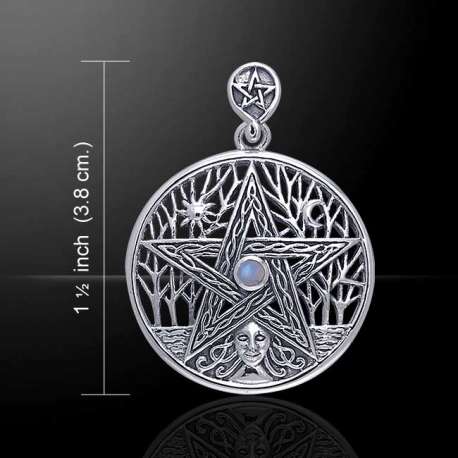 COLGANTE ARBOL CON PENTACULO WICCA-PETER STONE