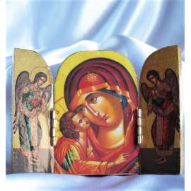 ICONO BIZANTINO DE LA VIRGEN DEL DULCE BESO