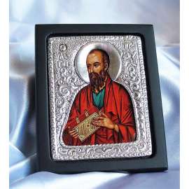 ICONO BIZANTINO DE PLATA DE SAN PABLO