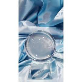 BOLA DE CRISTAL CON PEANA DE CRISTAL