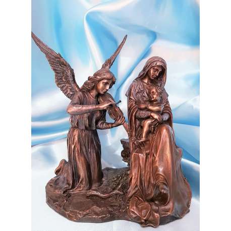 VIRGEN CON NIÑO JESUS Y CON ANGEL TOCANDO VIOLIN-VERONESE ARTE RELIGIOSO