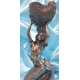 SIRENA SUJETANDO CANDELABRO-VERONESE BRONCE