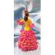 MUÑECA FLAMENCA MARIN-AMARILLO Y FUCSIA