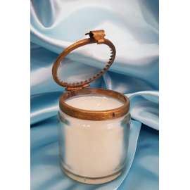 FRASCO DE CRISTAL CON VELA AROMÁTICA