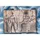 BAJO RELIEVE EN PIEDRA EGIPCIA CON ESCENA FUNERARIA