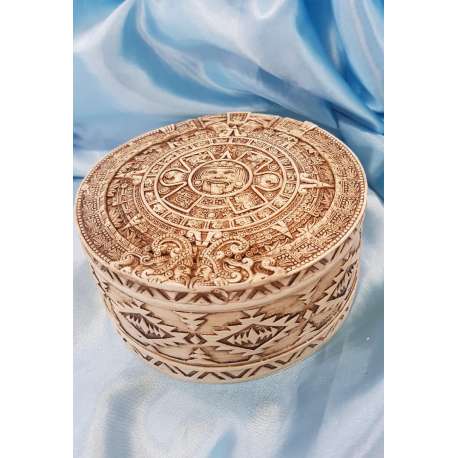 JOYERO CON CALENDARIO SOLAR AZTECA