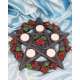 CANDELABRO PENTAGRAMA CON ROSAS