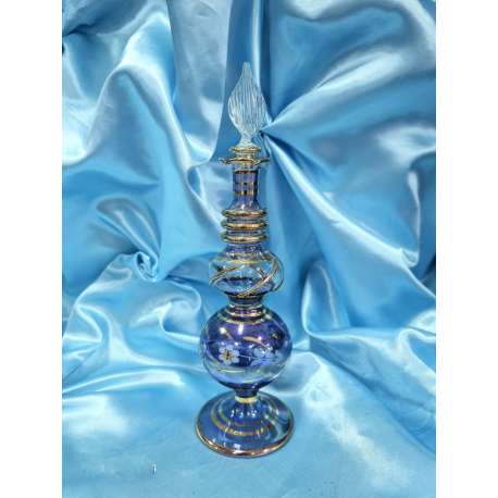 PERFUMERO EGIPCIO DE CRISTAL AZUL