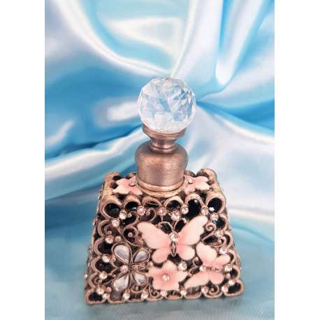 PERFUMERO DE COLECCIÓN EN METAL Y CRISTAL 