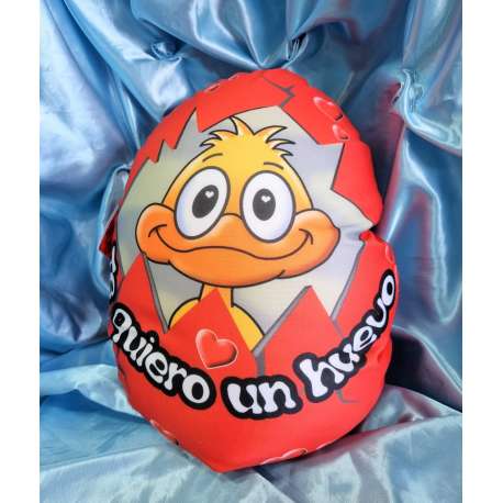 PELUCHE CON MENSAJE TE QUIERO UN HUEVO