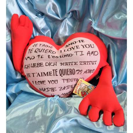 PELUCHE CORAZON TE AMO EN TODOS LOS IDIOMAS