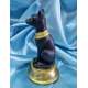 DIOSA BASTET SOBRE PEDESTAL DORADO