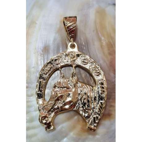 HERRADURA CON CABEZA DE CABALLO.GOLD FILLED