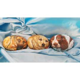 TRES PISAPAPELES DE PERROS