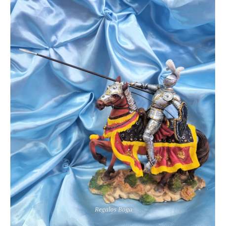 CABALLERO MEDIEVAL MONTANDO A CABALLO