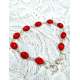 PULSERA DE PLATA 925 Y CORAL ROJO