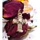 COLGANTE CRUZ ESCAMADA DE PLATA