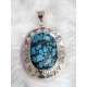 MEDALLON DE PLATA 925 Y TURQUESA