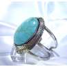 BRAZALETE-PULSERA DE PLATA 925 Y TURQUESA AUTENTICA