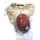 BRAZALETE-PULSERA DE PLATA 925 Y JASPE ROJO