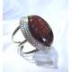 BRAZALETE-PULSERA DE PLATA 925 Y JASPE ROJO