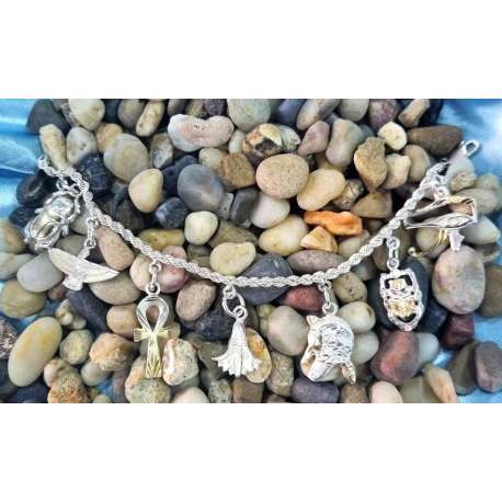 PULSERA EGIPCIA EGIPCIA DE PLATA DE LEY