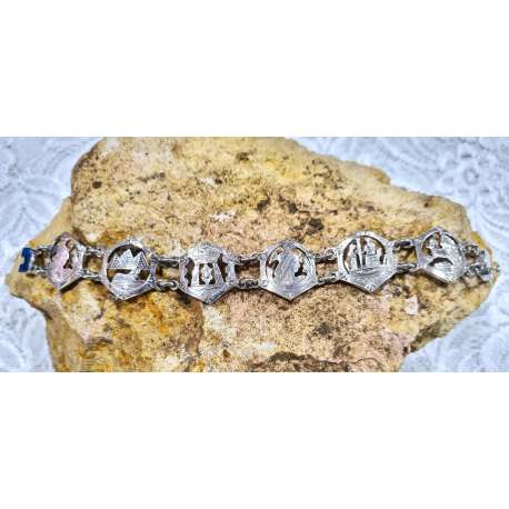 PULSERA DE PLATA CON MOTIVOS EGIPCIOS
