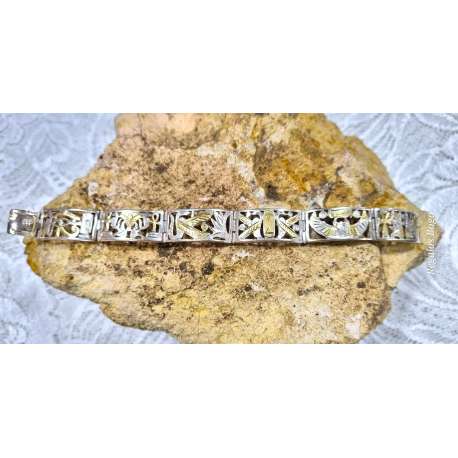 BRAZALETE CALADO EGIPCIO DE PLATA DE LEY