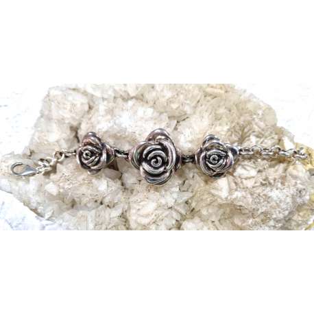 PULSERA ROSAS MISTICAS DE PLATA 925