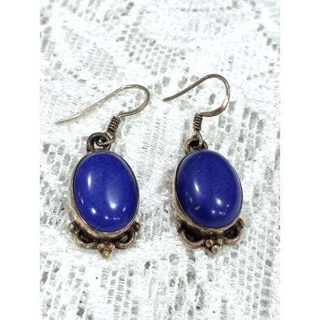 PENDIENTES DE PLATA 925 Y LAPISLAZULI