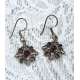 PENDIENTES FLOR DEL NORTE DE PLATA 925 Y GRANATE