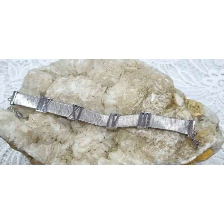 PULSERA PLACARI DE PLATA RODIADA 925 CON DISEÑO ROMANO