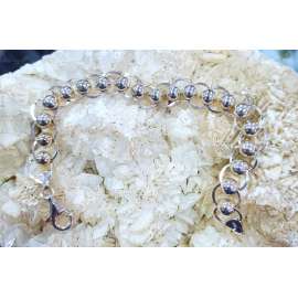 PULSERA DE PLATA 925 CON BOLAS ENTRELAZADAS CON AROS