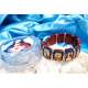 PULSERA DE MADERA CON VÍRGENES ESPAÑOLAS