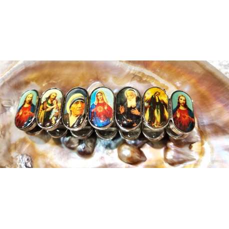 PULSERA DE VIRGENES, CRISTOS Y SANTOS