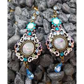PENDIENTES ROMANTICOS DE CRISTAL DE STRASS