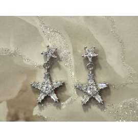 PENDIENTES DE ESTRELLA DE PLATA
