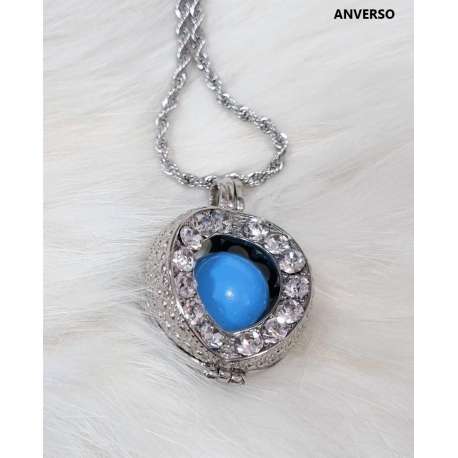 LLAMADOR DE ÁNGELES AZUL Y JAULA