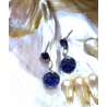 PENDIENTES DE PLATA 925 Y CUARZO AZUL