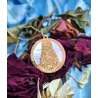MEDALLA DE LA VIRGEN DEL ROCIO DE ACERO Y NACAR