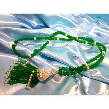 COLLAR LARGO DE MALAQUITA