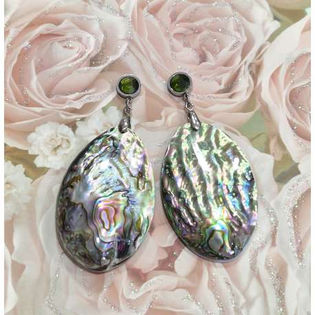 PENDIENTES DE CONCHA DE ABALONE 