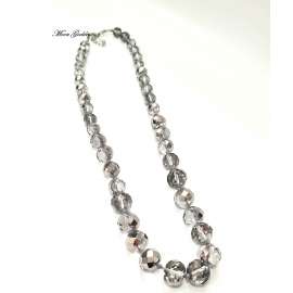 COLLAR CLASICO DE BOLAS DE CRISTAL FACETADO