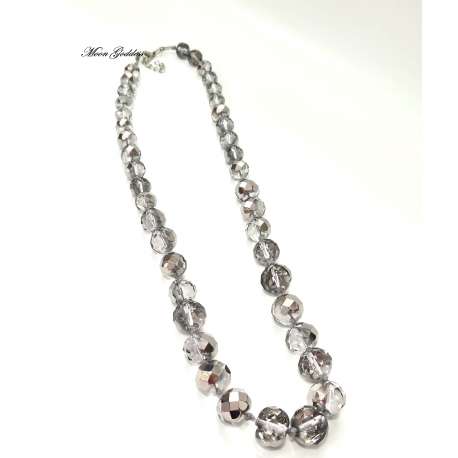 COLLAR VINTAGE DE CRISTAL FACETADO