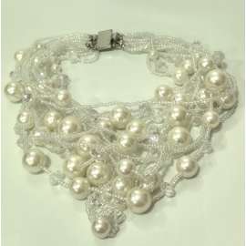 COLLAR TIPO CHANEL DE PERLA DE BISUTERIA