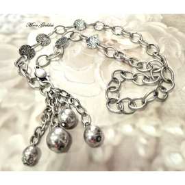 COLLAR DE CADENA GRUESA CON BOLAS