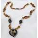 COLLAR DE PERLA Y CRISTAL CON CORAZON CENTRAL