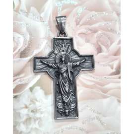 CRUZ DE LA ASCENSION DE JESUCRISTO DE ACERO INOXIDABLE