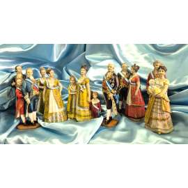 FIGURILLAS DEL CUADRO DE LA FAMILIA DE CARLOS IV DE FRANCISCO DE GOYA