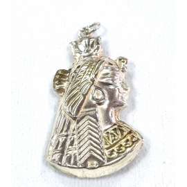 COLGANTE DE CLEOPATRA DE PLATA EGIPCIA